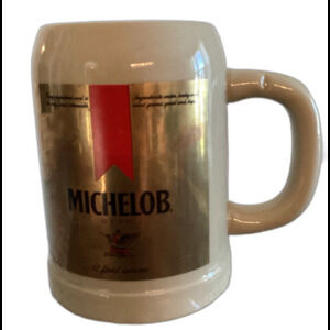 Flash Collectibles Beer Stein Michelob Glazed Made in West Germany Cream Gold